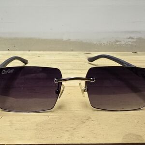 Cartier Rimless Luxury Sunglasses with Silver Frame